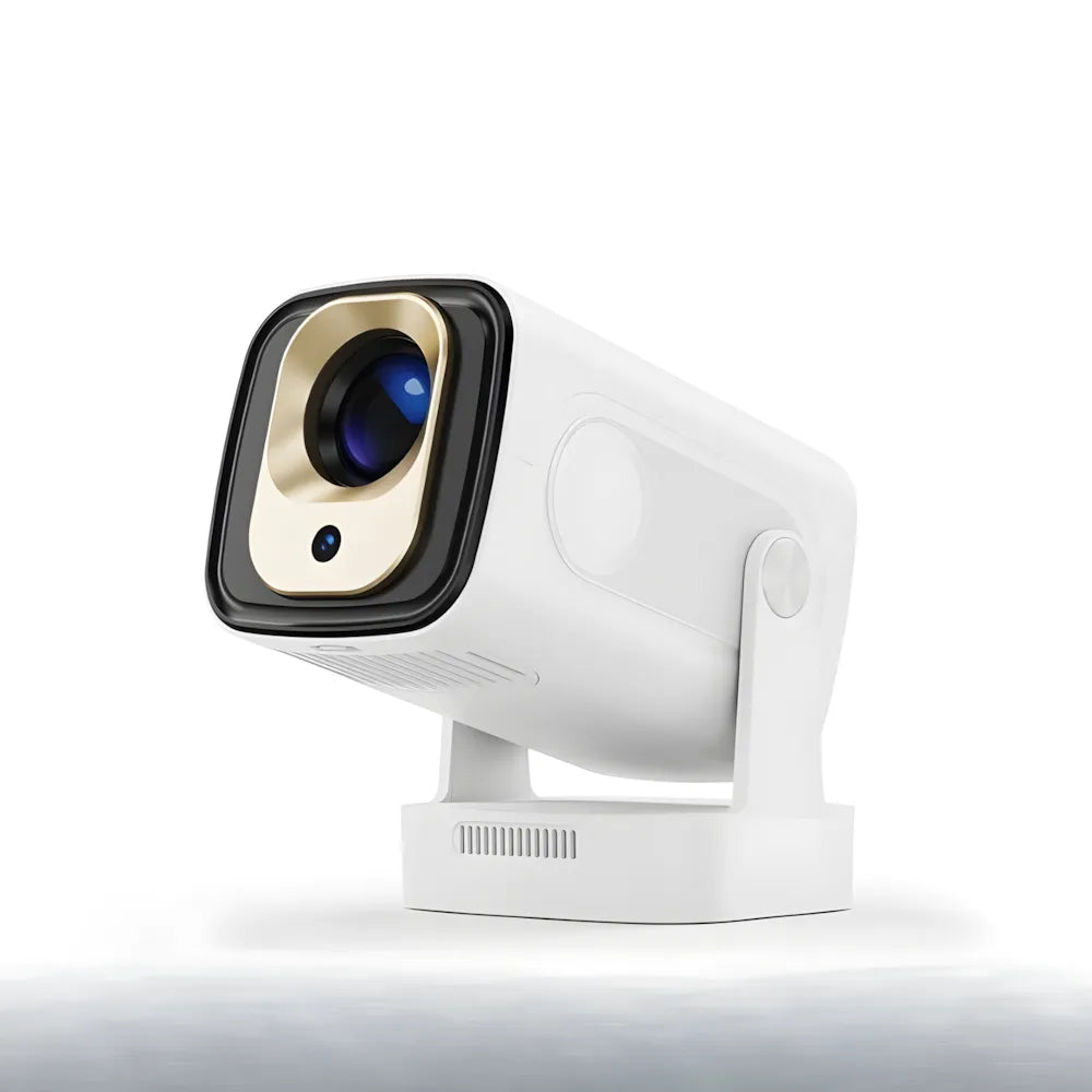 Tragbarer Smart Beamer – Full HD 1080p, Android 11, Autofokus, Wi-Fi 6, Bluetooth 5.4, 180° Rotation, Kurzdistanz Projektor