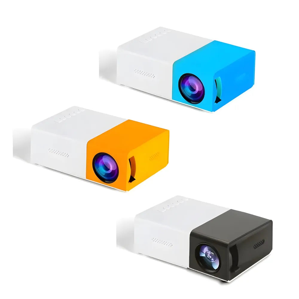 Mini Beamer tragbar – Einfacher Projektor mit HDMI & USB, Plug & Play für Filme und Spiele