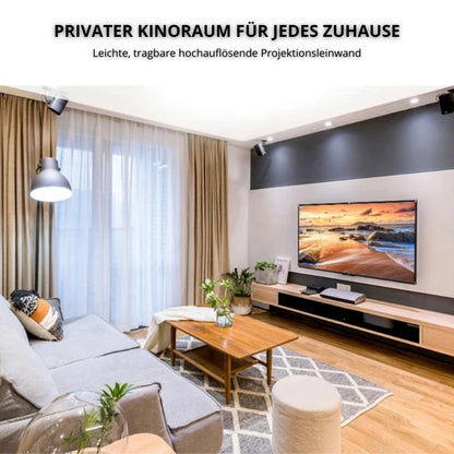 Tragbare Leinwand mit 180° Blickwinkel & brillanter Farbwiedergabe für Heimkino und Outdoor