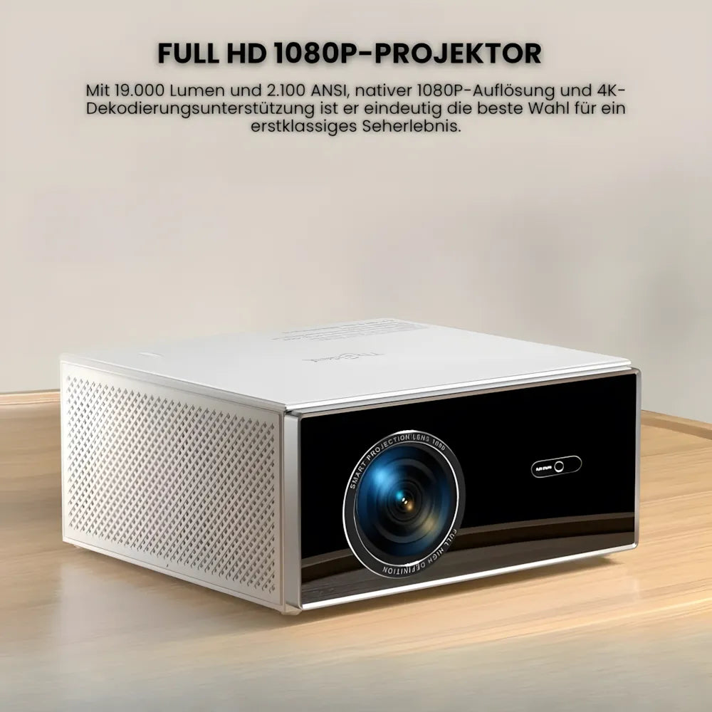 Heimkino Beamer – Android 13, 1200 ANSI Lumen, 6D Auto-Keystone, 4K-kompatibel, Wi-Fi 6, Bluetooth Projektor