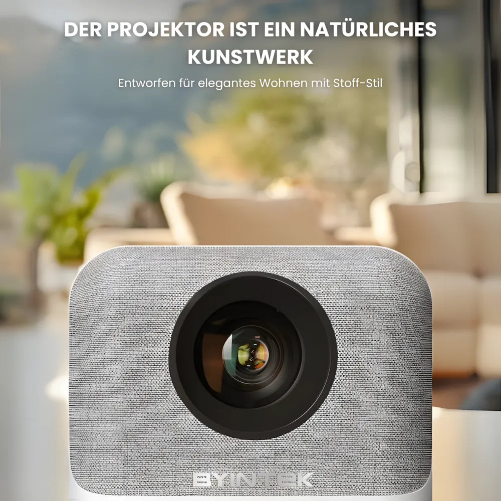 Kompakter Android Beamer – HD 720p, Android 9.0, 300 ANSI Lumen, Autofokus, Staubschutz, bis zu 200 Zoll Projektor