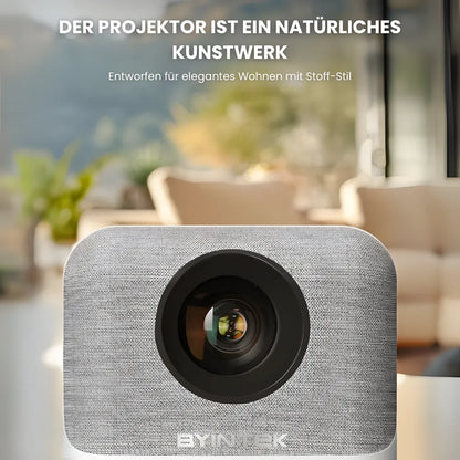 Kompakter Android Beamer – HD 720p, Android 9.0, 300 ANSI Lumen, Autofokus, Staubschutz, bis zu 200 Zoll Projektor