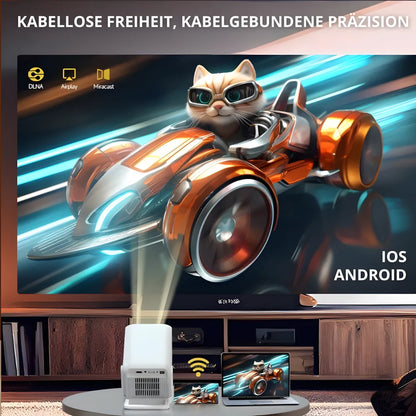 1080P Android 11 Beamer – Autofokus, Wi-Fi 6 & Bluetooth 5.2, Full HD Projektor