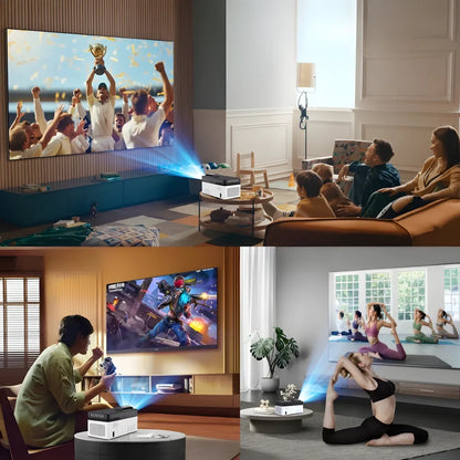 Beamer Ultra-Kurzdistanz – Full HD 1080p, Android 11, 900 ANSI Lumen, Autofokus, Wi-Fi 6 & Bluetooth 5.4 Projektor