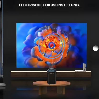 Tragbarer Mini Android Beamer – 300 ANSI Lumen, Autofokus, Android 10, Wi-Fi, Bluetooth 5.3, 6K-kompatibel Projektor