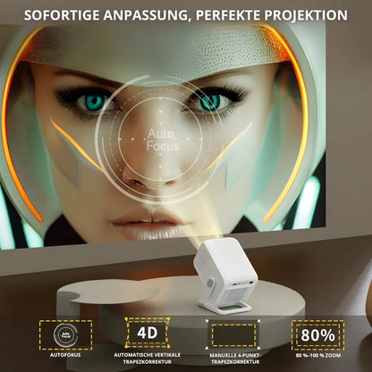1080P Android 11 Beamer – Autofokus, Wi-Fi 6 & Bluetooth 5.2, Full HD Projektor