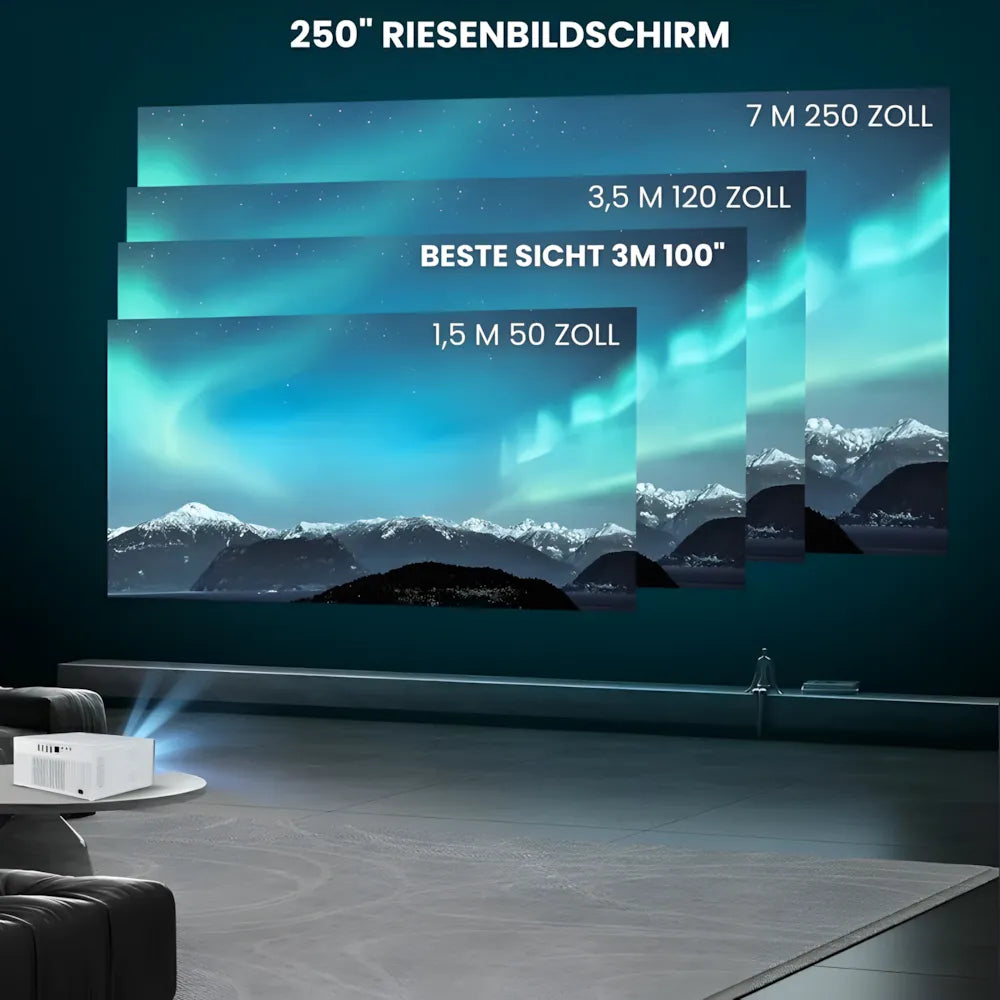 Heimkino Beamer – Android 13, 1200 ANSI Lumen, 6D Auto-Keystone, 4K-kompatibel, Wi-Fi 6, Bluetooth Projektor