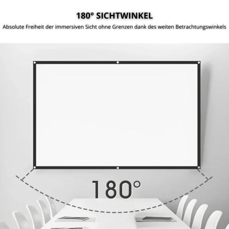 Tragbare Leinwand mit 180° Blickwinkel & brillanter Farbwiedergabe für Heimkino und Outdoor