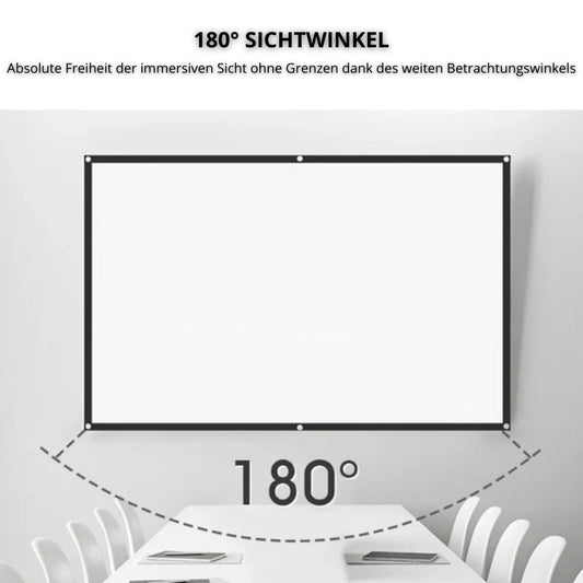 Tragbare Leinwand mit 180° Blickwinkel & brillanter Farbwiedergabe für Heimkino und Outdoor
