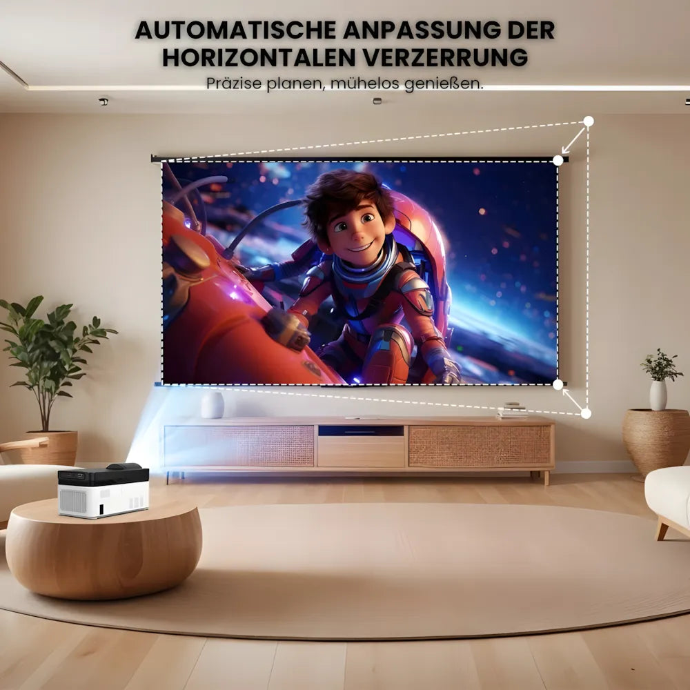 Beamer Ultra-Kurzdistanz – Full HD 1080p, Android 11, 900 ANSI Lumen, Autofokus, Wi-Fi 6 & Bluetooth 5.4 Projektor