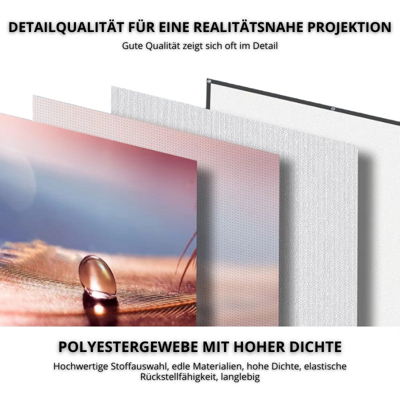Tragbare Leinwand mit 180° Blickwinkel & brillanter Farbwiedergabe für Heimkino und Outdoor