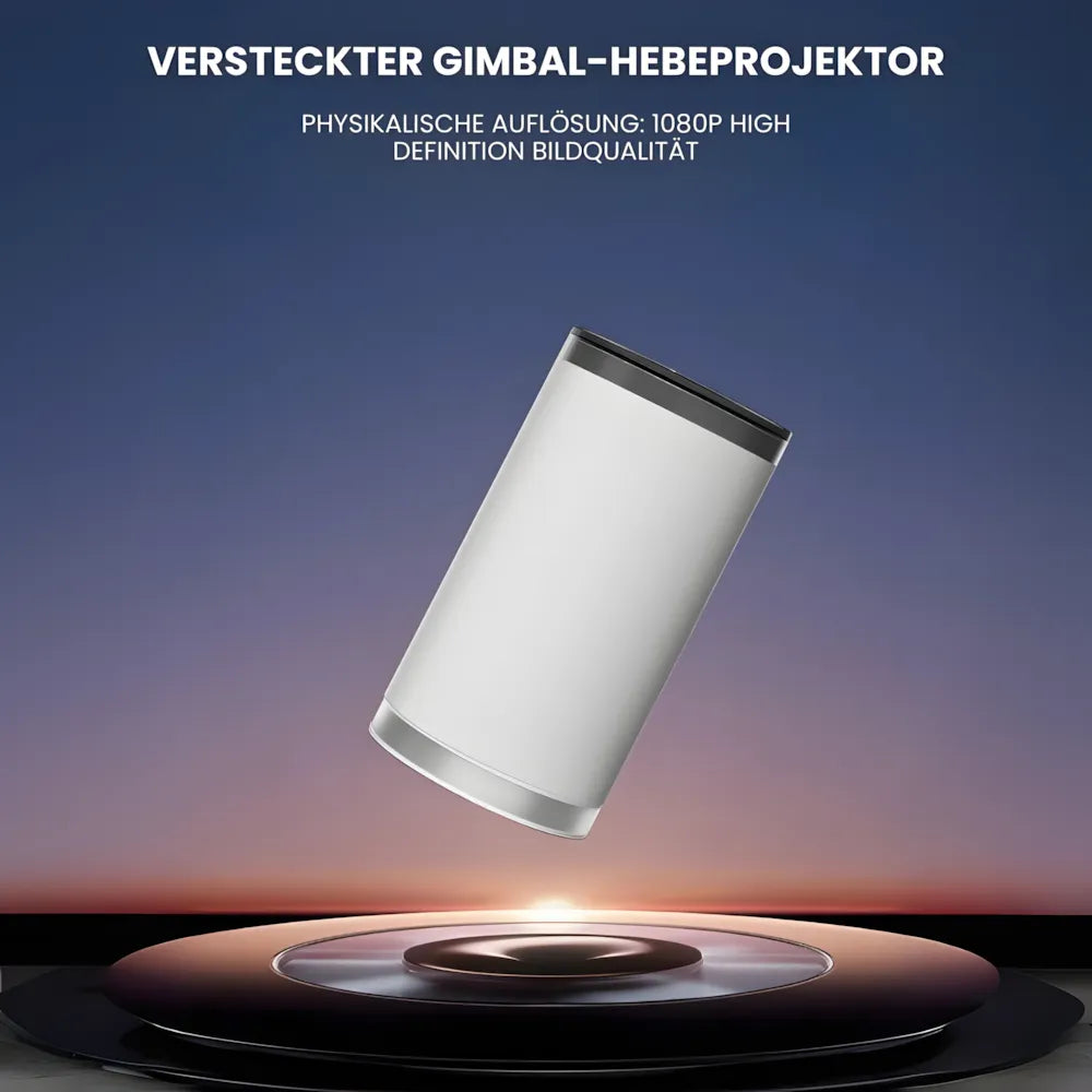 Intelligenter Mini Beamer – Android 13, 500 ANSI Lumen, Wi-Fi 5G, Bluetooth 5.0, 90° Drehung, bis zu 150 Zoll Projektor