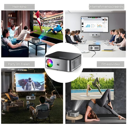 Intelligenter Full HD Beamer – 1100 ANSI Lumen, Android 9.0, Autofokus, Wi-Fi 5G, Bluetooth 5.1 Projektor