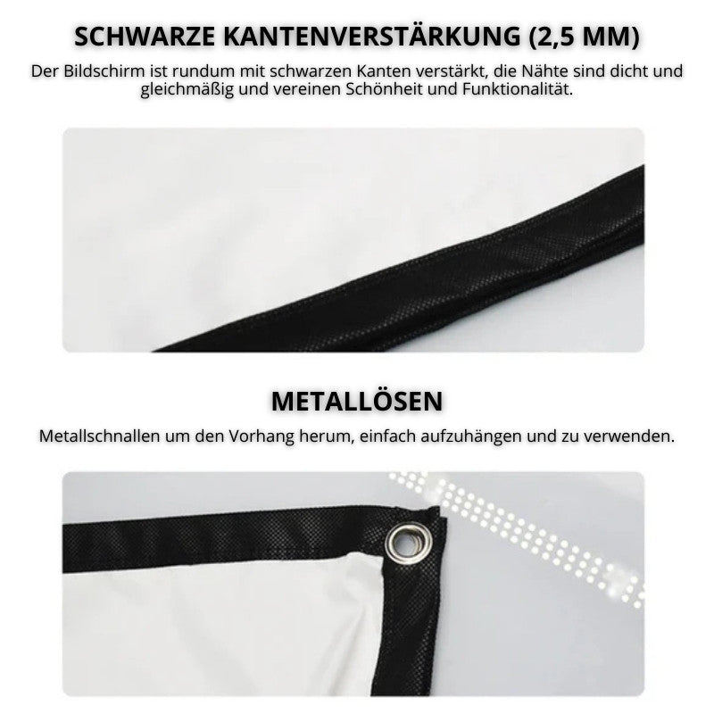 Tragbare Leinwand mit 180° Blickwinkel & brillanter Farbwiedergabe für Heimkino und Outdoor
