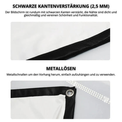 Tragbare Leinwand mit 180° Blickwinkel & brillanter Farbwiedergabe für Heimkino und Outdoor