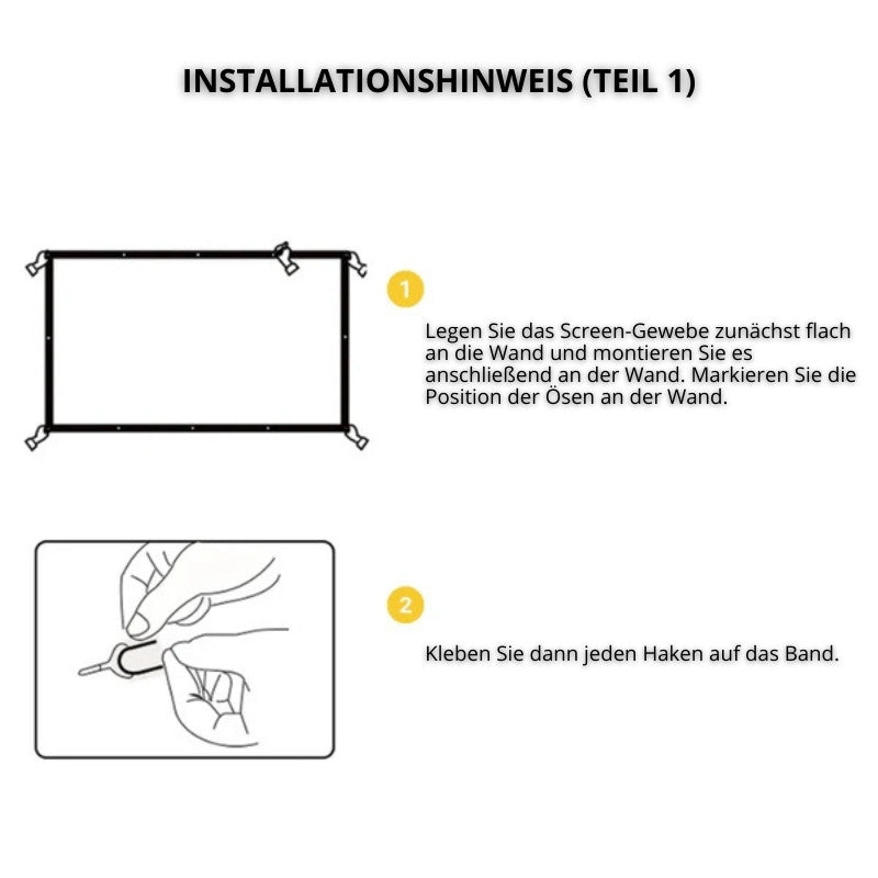Tragbare Leinwand mit 180° Blickwinkel & brillanter Farbwiedergabe für Heimkino und Outdoor