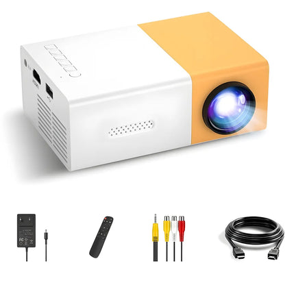 Mini Beamer tragbar – Einfacher Projektor mit HDMI & USB, Plug & Play für Filme und Spiele