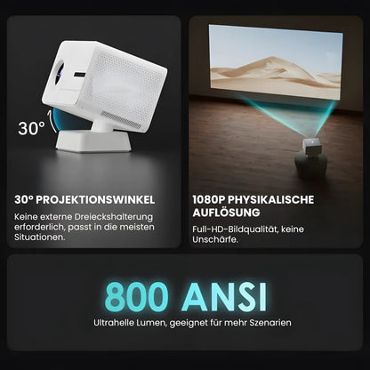 Beamer Home Cinema 1080p – Android 11, 800 ANSI Lumen, Autofokus, Wi-Fi, Bluetooth Projektor