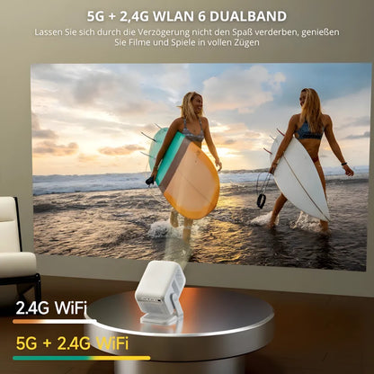 1080P Android 11 Beamer – Autofokus, Wi-Fi 6 & Bluetooth 5.2, Full HD Projektor