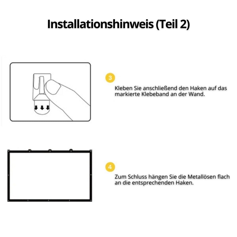 Tragbare Leinwand mit 180° Blickwinkel & brillanter Farbwiedergabe für Heimkino und Outdoor