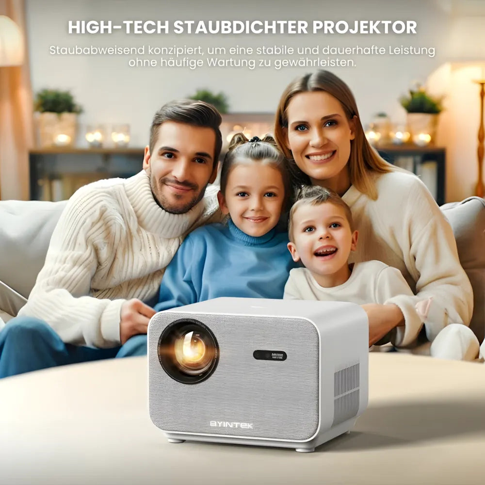 Full HD Android Beamer – Autofokus, Wi-Fi 6, Bluetooth 5.2, Kabelloses Streaming & Projektion bis zu 300 Zoll Projektor